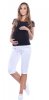 MijaCulture - Capri pants trousers shorts 4090/3815 white